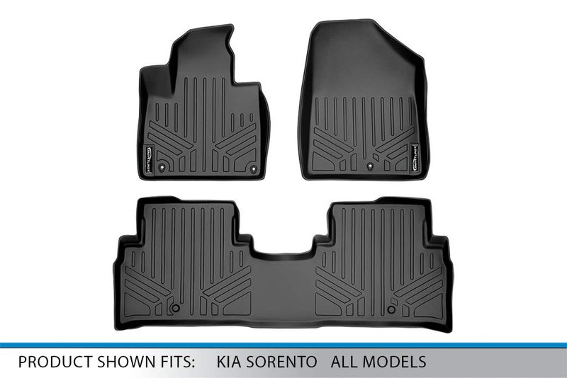 SMARTLINER Custom Fit Floor Mats 2 Row Liner Set Compatible with 2016-2020 Kia Sorento - Image 5